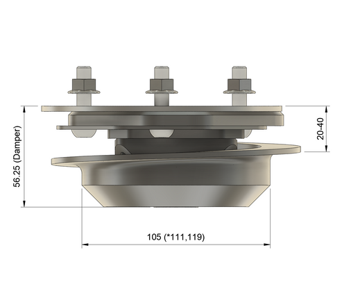 Millway Camber caster plates adjustable BMW E24 E28 E30 E34 (For OEM type suspension with 111mm spring plate)