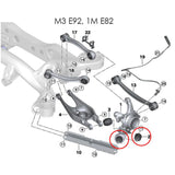 Millway Excentric control arm bushing BMW M3E9x 1ME82 Rear front