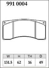 DIXCEL Brake Pads – Alcon CAR49 / TA4+, CRB343 / 332, CAR23 (16mm)