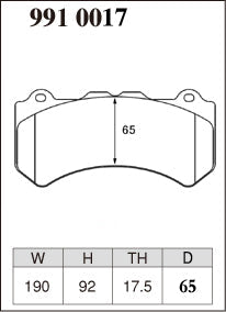Dixcel Front Brake Pads – Alcon CAR70 "RC6" / Nissan GT-R R35 / Jeep Grand Cherokee SRT