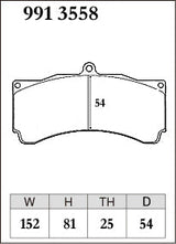 DIXCEL Brake Pads – Alcon CAR89 / CR6420, AP Racing CP9668 (25mm / D54)
