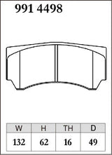DIXCEL Brake Pads – Alcon CAR98 MONO4 (16mm)