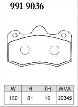 DIXCEL Front Brake Pads – Lotus Evora / Exige / McLaren MP4-12C / Morgan Aero / Noble M12 - Spirited / Track Day (ES Type)