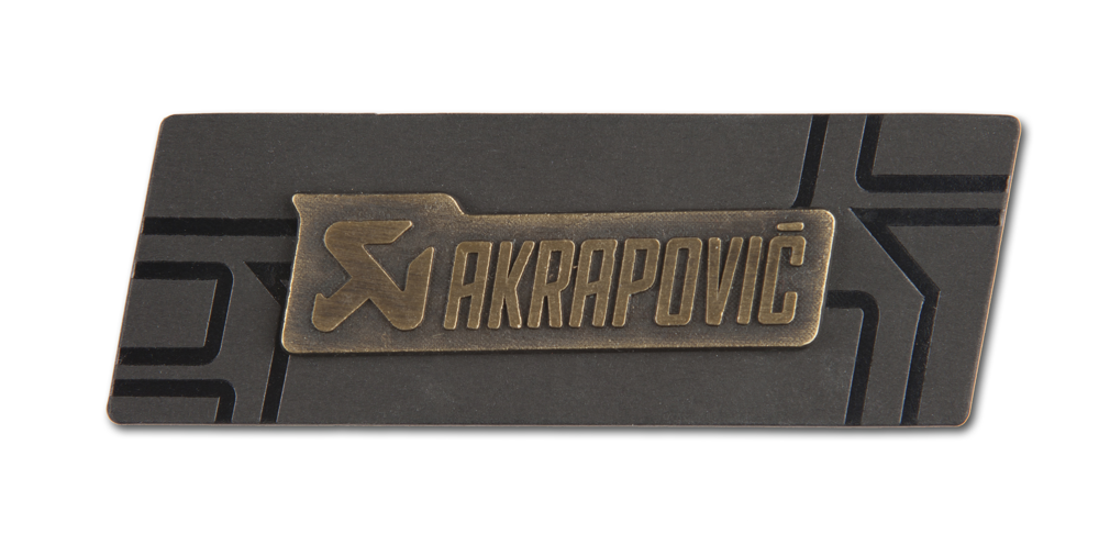 Akrapovic Brass Sign Badge - ModsDirect
