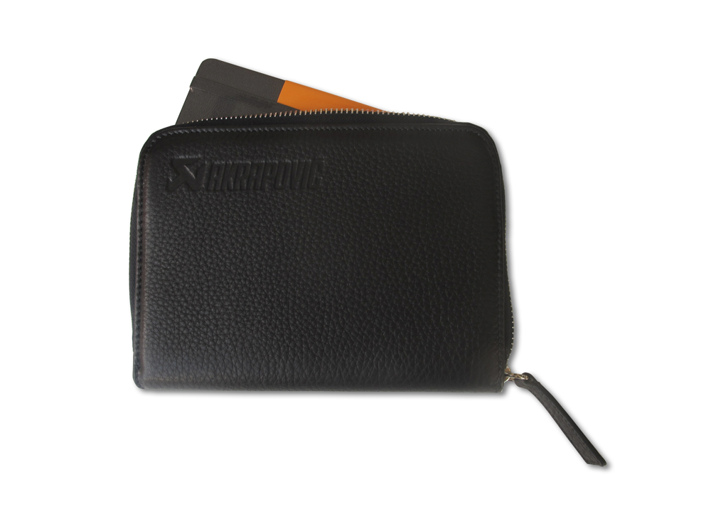 Akrapovic Leather Zip Notebook - Black S - ModsDirect