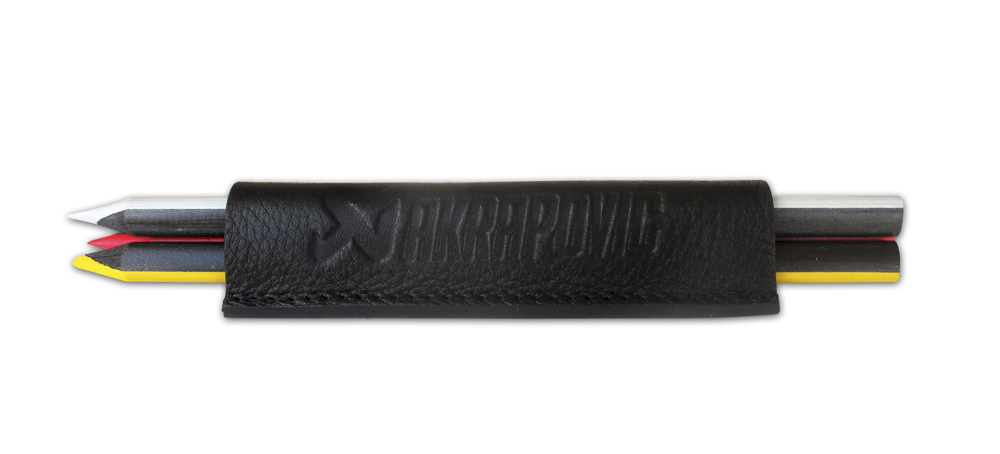 Akrapovic Leather Crayons Case - Black - ModsDirect