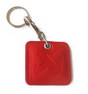 Akrapovic Square Leather Keychain - Red - ModsDirect