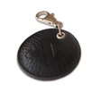 Akrapovic Round Leather Keychain - Black - ModsDirect