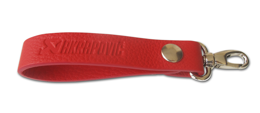 Akrapovic Leather Loop Keychain - Red - ModsDirect