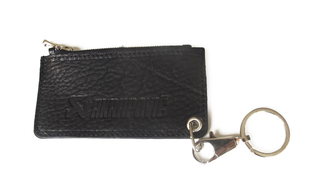 Akrapovic Leather Zip Keychain - Black - ModsDirect