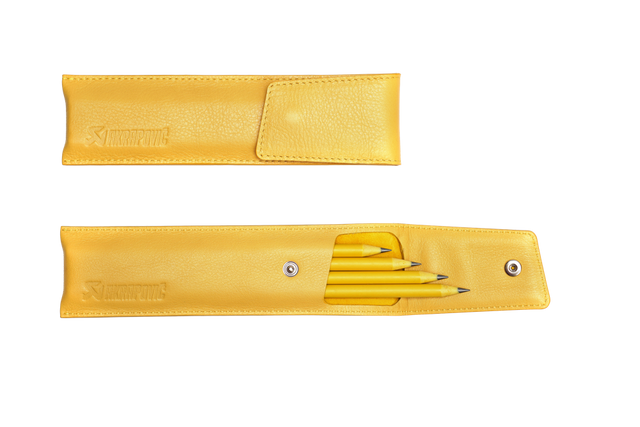 Akrapovic Leather Pencil Case - Yellow - ModsDirect