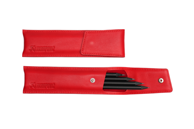 Akrapovic Leather Pencil Case - Red - ModsDirect