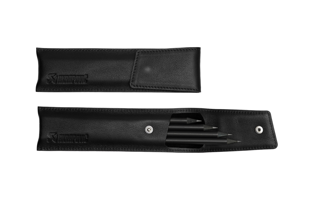 Akrapovic Leather Pencil Case - Black - ModsDirect