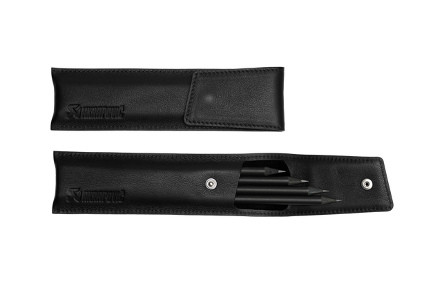 Akrapovic Leather Pencil Case - Black - ModsDirect