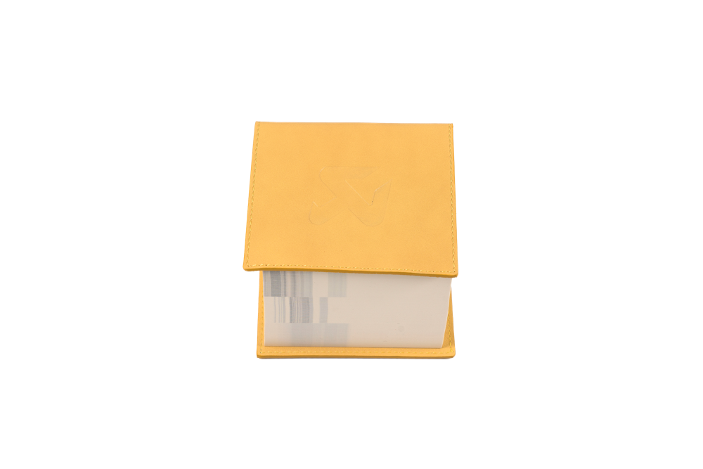 Akrapovic Leather Memo Notepad - Yellow - ModsDirect