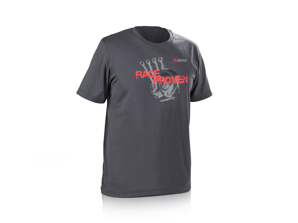 Akrapovic Mens T-Shirt - Race Proven - Grey 3XL - ModsDirect