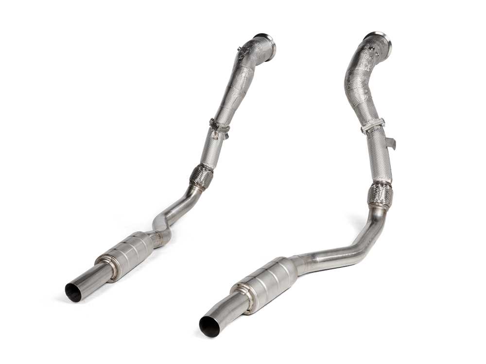 Akrapovic Downpipe / Link Pipe Set (SS) for Audi C8 RS6 / RS7 - ModsDirect