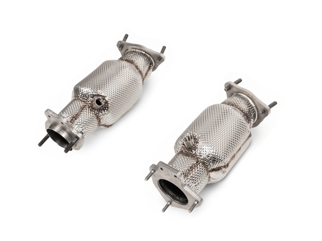 Akrapovic Link Pipe Set w Cat (SS) for Chevrolet Corvette Stingray (C8) - ModsDirect