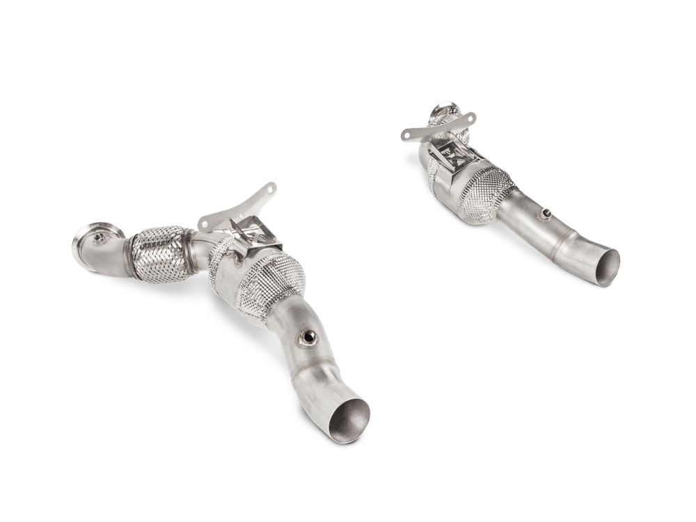Akrapovic Link Pipe Set w Cat (SS) for Ferrari 488 GTB - ModsDirect