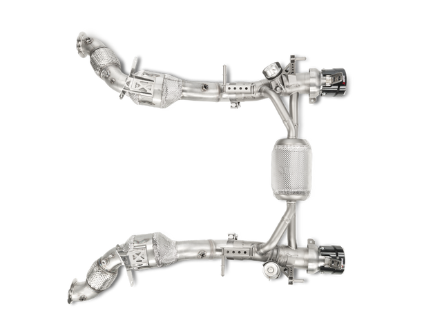 Akrapovic Link Pipe Set w Cat (SS) for Ferrari 488 GTB - ModsDirect