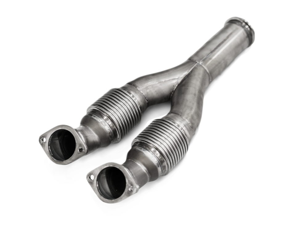 Akrapovic Link Pipe Set (SS) for Nissan GTR w/ Aftermarket Turbochargers - ModsDirect