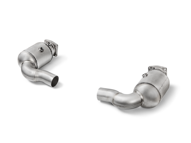 Akrapovic Link Pipe Set w Cat (SS) for 991.2 Turbo - ModsDirect