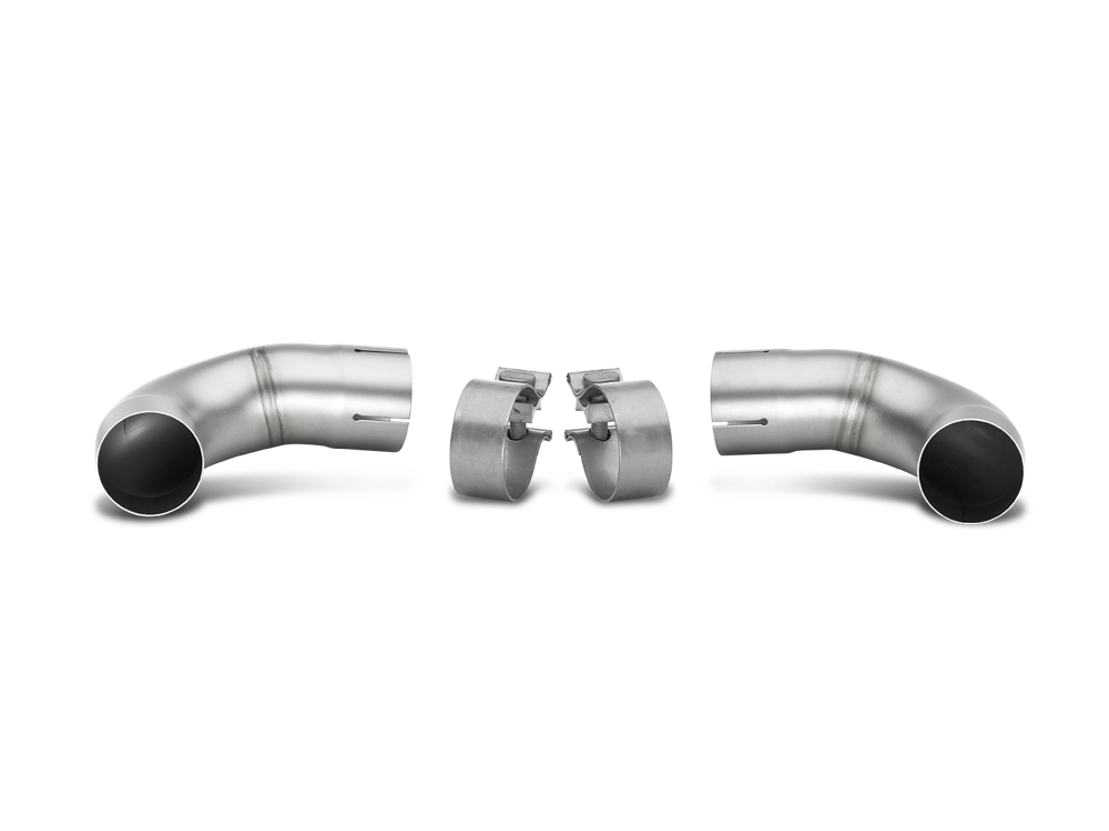Akrapovic Link Pipe Set (SS) to Mount Tips on Stock Set (SS) for VW Mk6 GTI - ModsDirect
