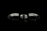 Akrapovic Link Pipe Set (SS) to Mount Tips on Stock Set (SS) for VW Mk6 GTI - ModsDirect
