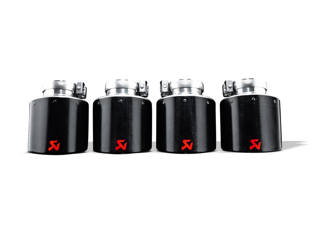 Akrapovic Carbon Tail Pipe Set for Chevrolet Corvette Z06/ZR1 - 115mm Diameter - ModsDirect