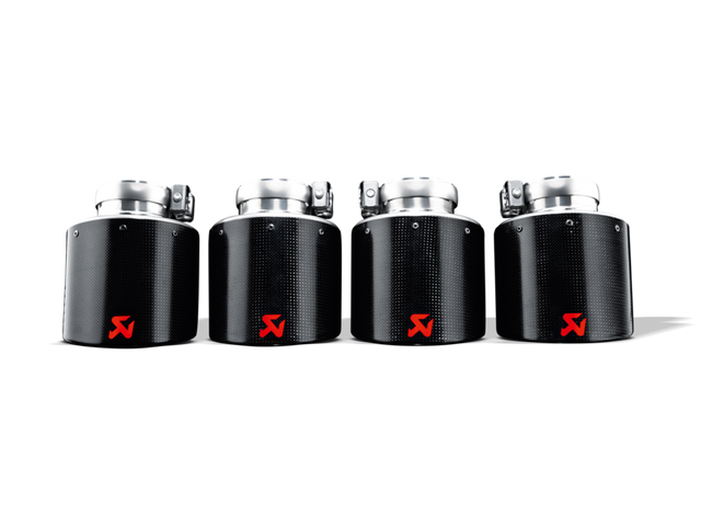 Akrapovic Carbon Tail Pipe Set for Chevrolet Corvette Z06/ZR1 - 115mm Diameter - ModsDirect