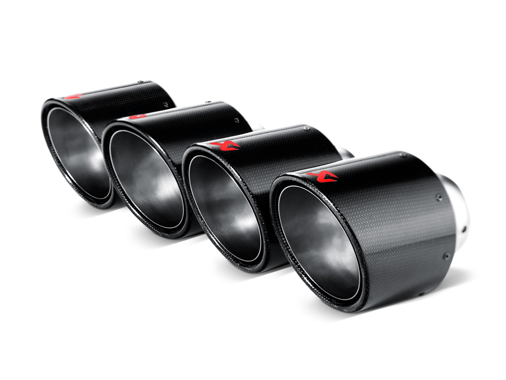 Akrapovic Carbon Tail Pipe Set for Chevrolet Corvette Z06/ZR1 / R35 Nissan GT-R - 125mm Diameter - ModsDirect