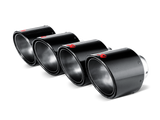 Akrapovic Carbon Tail Pipe Set for Chevrolet Corvette Z06/ZR1 / R35 Nissan GT-R - 125mm Diameter - ModsDirect