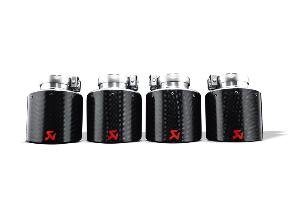 Akrapovic Carbon Tail Pipe Set for Chevrolet Corvette Z06/ZR1 / R35 Nissan GT-R - 125mm Diameter - ModsDirect