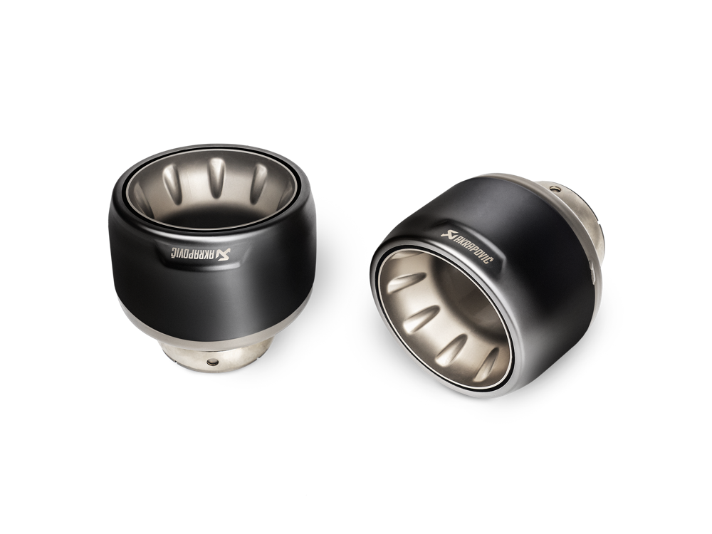 Akrapovic Titanium Tail Pipe Set in Black for Porsche 718 Cayman GT4 / Spyder - ModsDirect