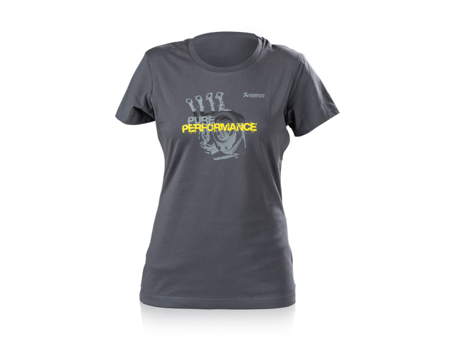 Akrapovic Womens T-Shirt - Pure Performance - Grey M - ModsDirect