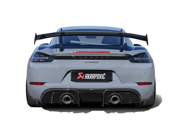 Akrapovic Rear Carbon Fibre Diffuser - Gloss for Porsche 718 Cayman GT4 RS - ModsDirect