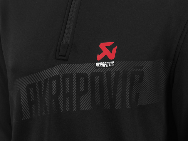 Akrapovic Mens Corpo Turtleneck Zip - Black M - ModsDirect
