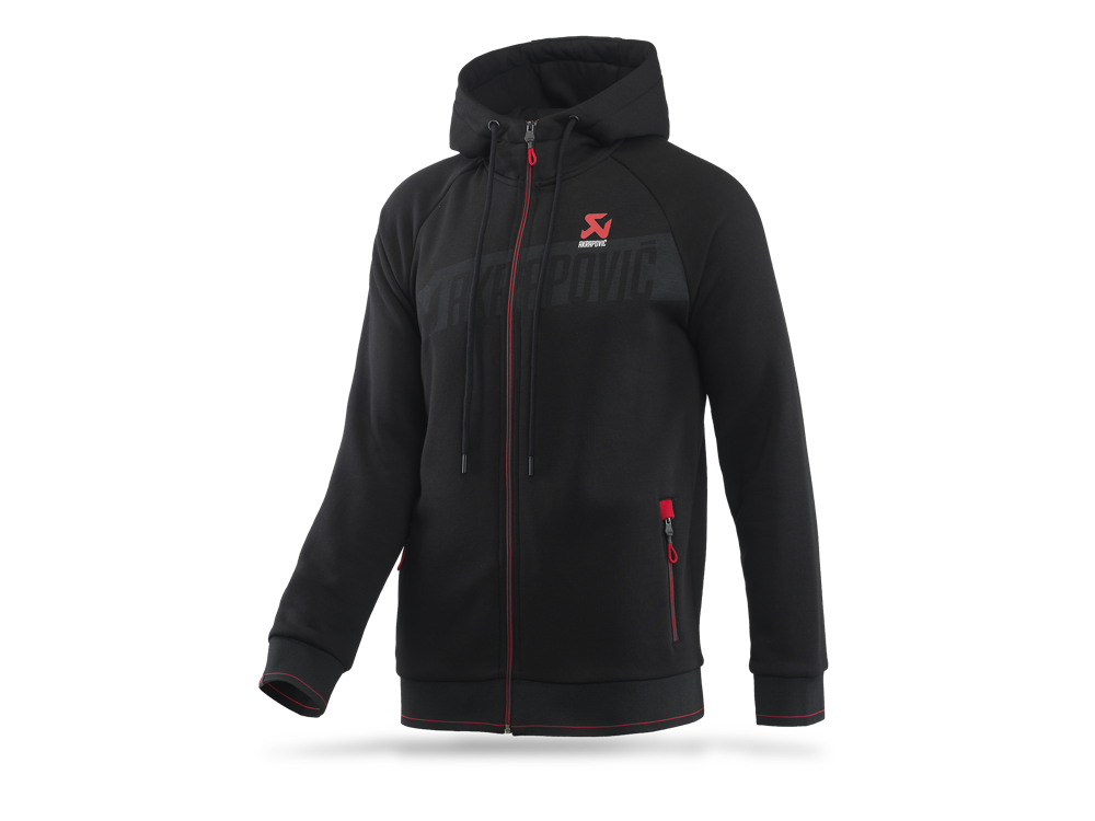 Akrapovic Mens Corpo Zip Hoodie - Black S - ModsDirect