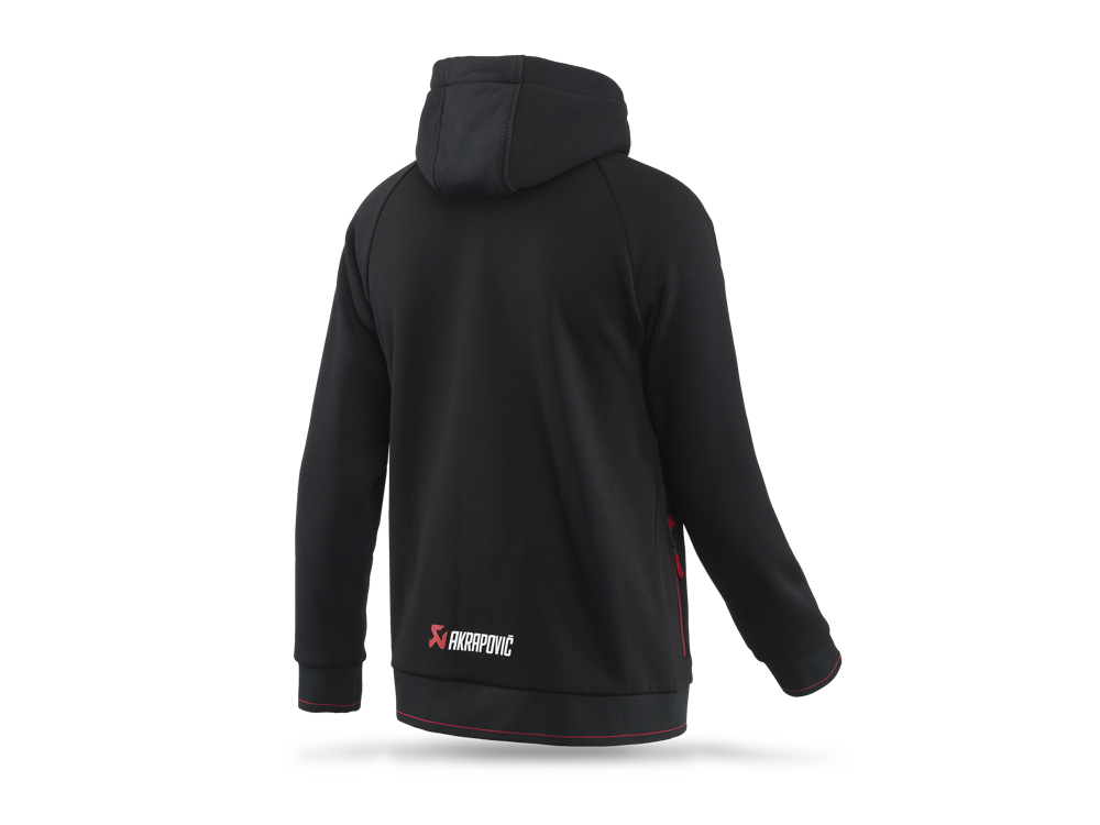 Akrapovic Mens Corpo Zip Hoodie - Black XL - ModsDirect