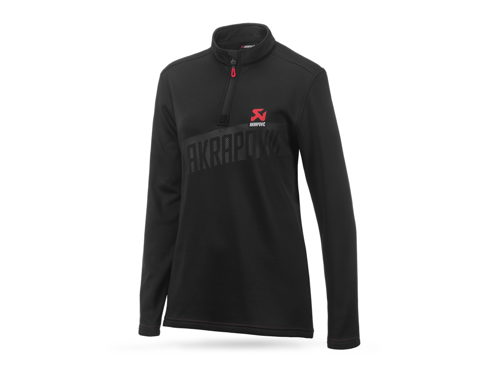 Akrapovic Womens Corpo Turtleneck Zip - Black XS - ModsDirect