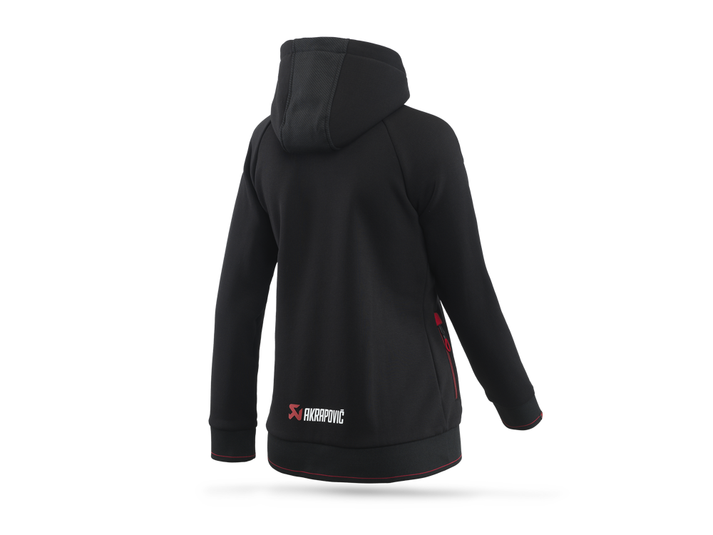 Akrapovic Womens Corpo Zip Hoodie - Black S - ModsDirect