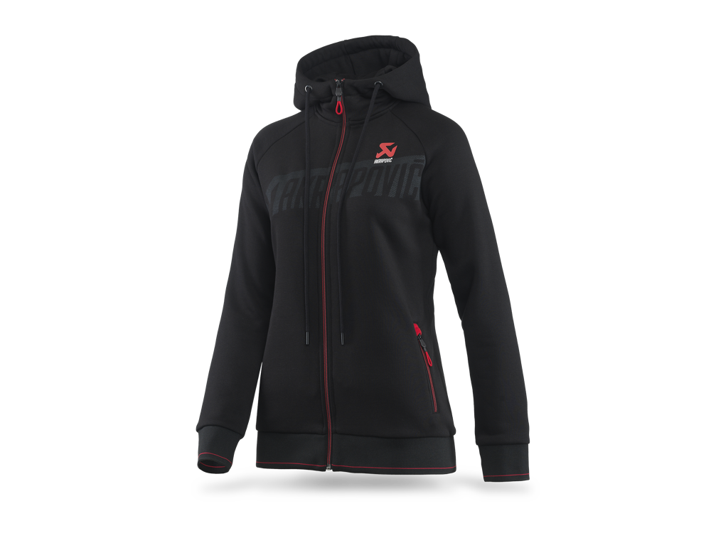 Akrapovic Womens Corpo Zip Hoodie - Black XS - ModsDirect