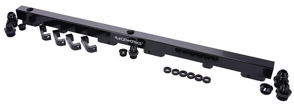 Raceworks RB30 Fuel Rail – Black (ALY-012BK)