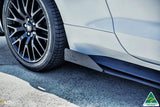 White Ford Mustang S550 FM Side Skirt Splitter Winglets
