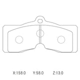 CIRCO S83 Race Brake Pads Corvette Single Pin Historic