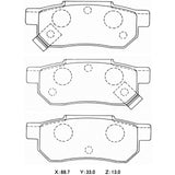 CIRCO SC17 Street Performance Brake Pads HONDA Civic IV / V / Accord