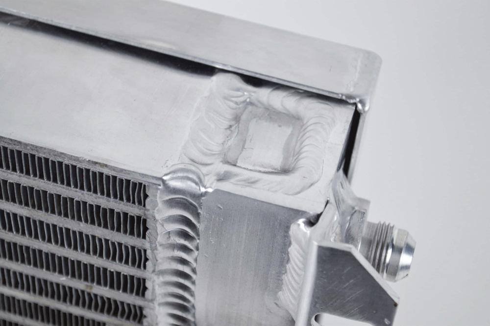 CSF 13.8in x 10in Dual Fluid Bar & Plate HD Oil Cooler w/9in SPAL Fan