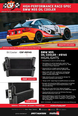 CSF Race-Spec Oil Cooler 11-16 F20 135i(X)(N55) 11-16 F21 M135i(X)(N55) 12-16 F22/F23 M235i(X)(N55) 11-15 F30/F31 335i(X) ...