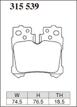 DIXCEL Rear Brake Pads - Lexus LS460 (USF40/USF41) / LS500 (VXFA50) / LS600h (UVF45) - Daily / Street (M Type)