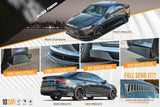 Falcon FGX Full Lip Splitter Set (GLOSS BLACK) - ModsDirect